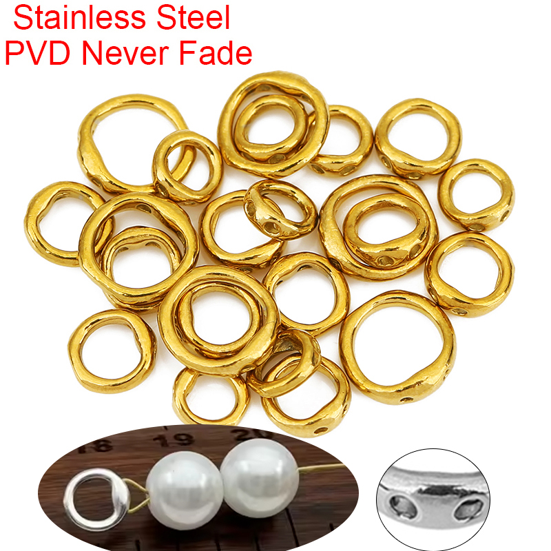 Jewelry Making Beads - 20 個ステンレス鋼ネックレスクラスプフック糸通しビーズ用品色褪せないエンドコネクタ DIY ネックレスジュエリー作成用