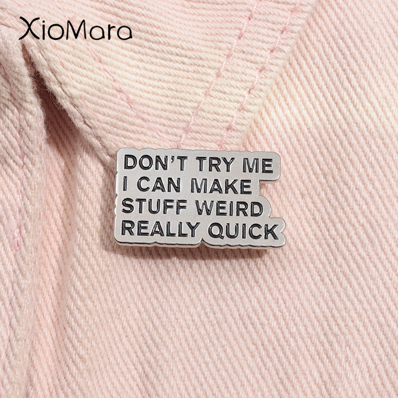 Jewelry Making Quotes - Iは、奇妙なクイックエナメルピン、クリエイティブな引用ブローチ、ラペルバックパックバッジ、ジュエリー装飾アクセサリーを作ることができます