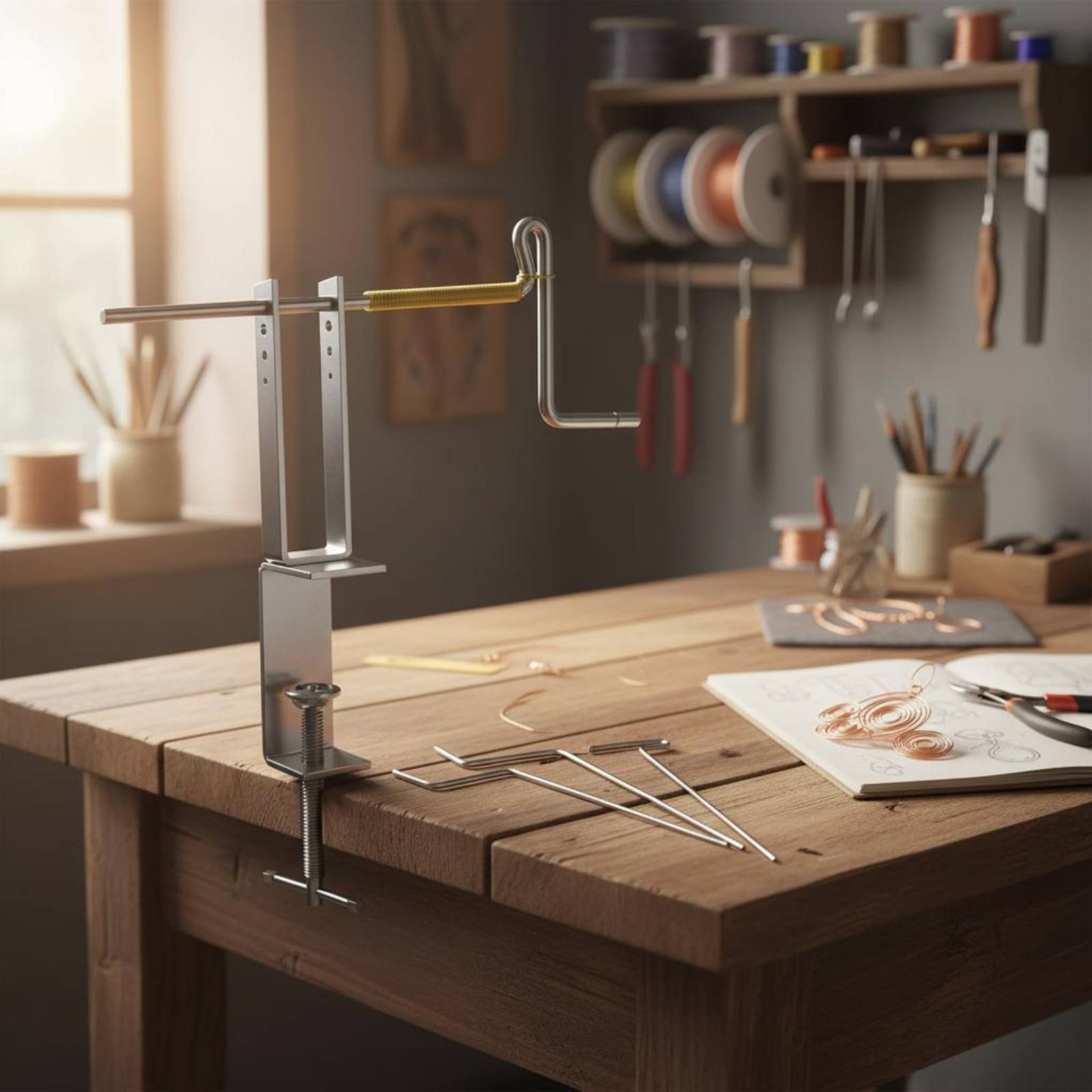 Jewelry Making Loops - ステップワイヤー ループロッド 頑丈な金属構造 ジュエリーワイヤー ラッピングロッドセット フープサークレット作成ツール