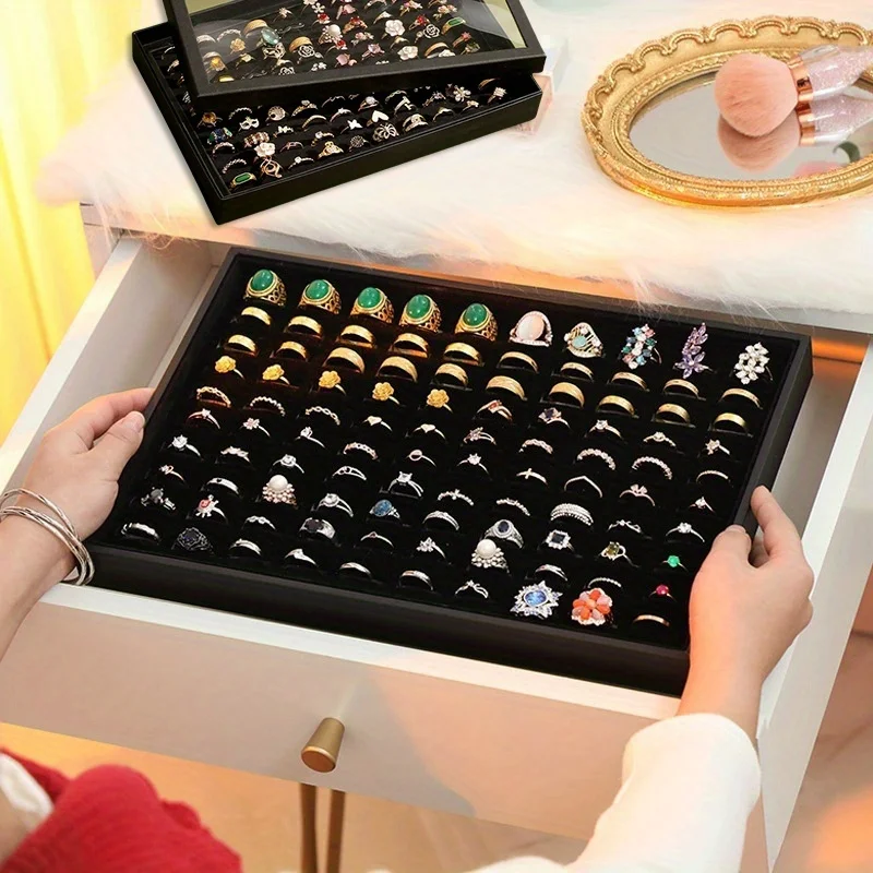 Jewelry Making Organizer - 1 セットリングホルダーディスプレイトレイジュエリーオーガナイザースタンド、指輪イヤリングの販売用