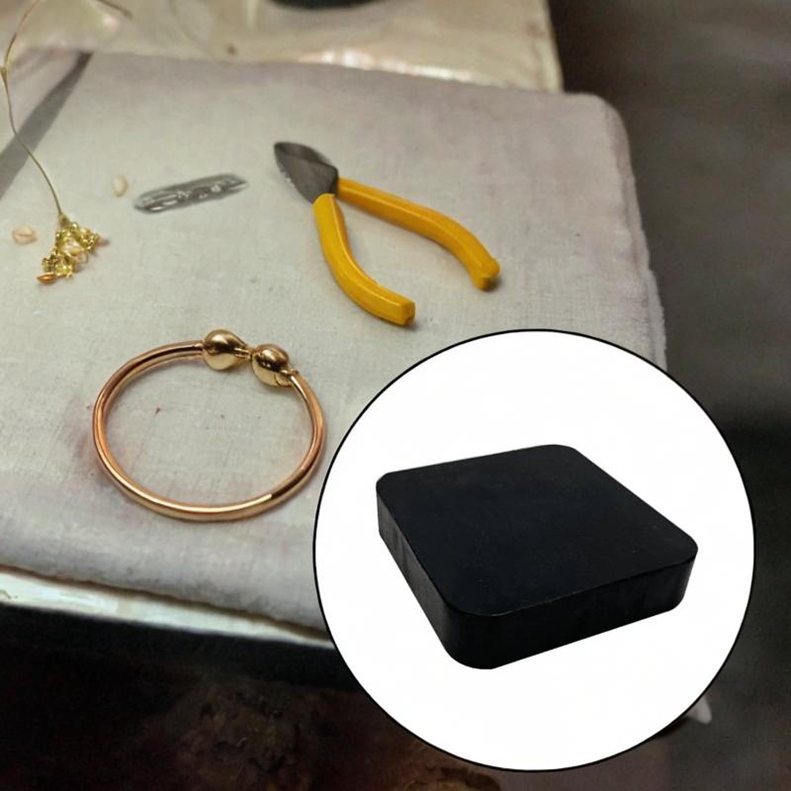 Xtool Jewelry Making - ジュエリー製作用ゴム製ベンチブロックスタンピングベース 正方形 10cm x 10cm ダッピング