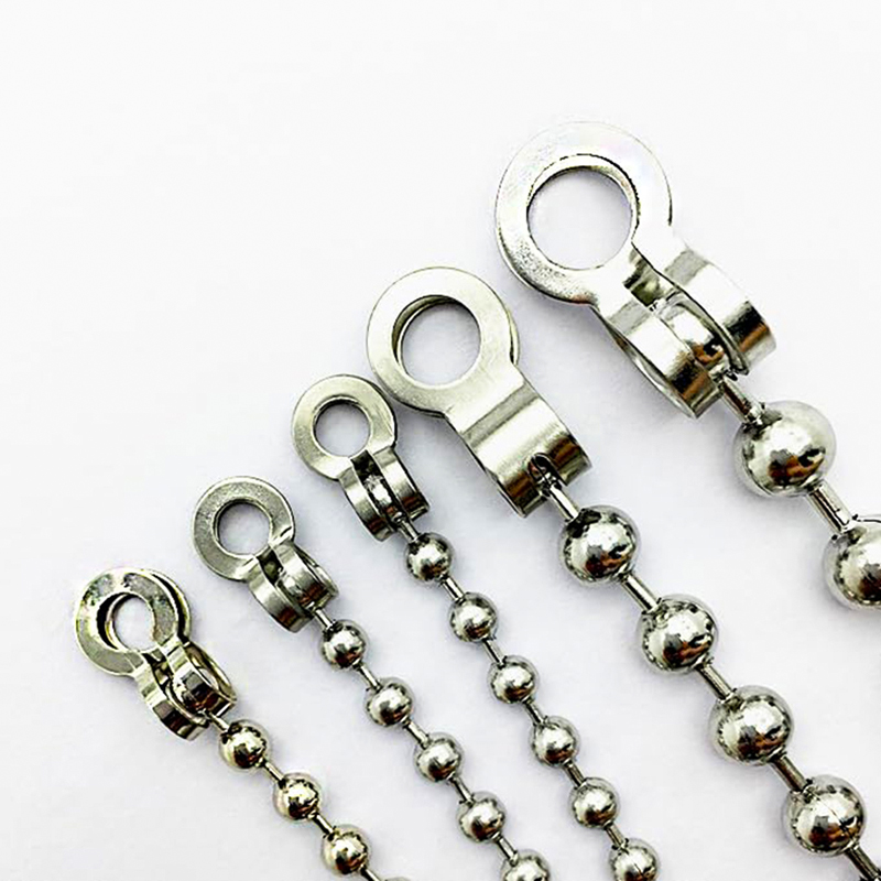 Jewelry Making Loops - 30 個のステンレス鋼ボールチェーンコネクタクラスプ 2.0/2.4/3.2/4/5/6/8 ミリメートルボールチェーンエンドキャップノットカバーに適合ジュエリー作成用
