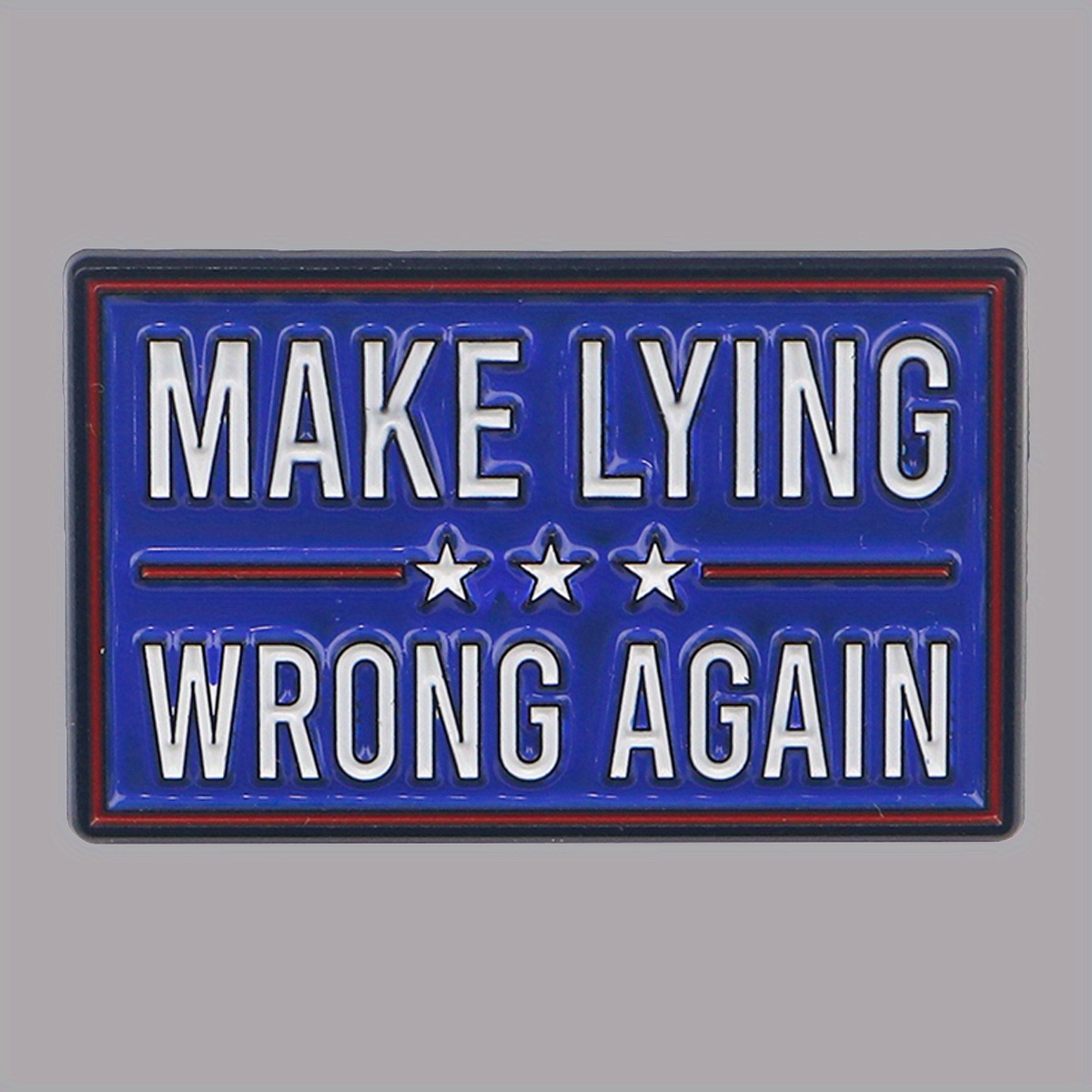 Jewelry Making Quotes - 「Make Lying Wrong Again」エナメルピン面白い引用ブローチパインズラペルピンバッジバックパック衣類アクセサリージュエリーギフト