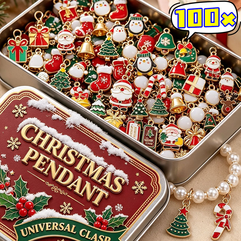 Jewelry Making Organizer - クリスマスキーホルダーペンダントDIYミックスジュエリーメイキングセット 女性 子供向け ハンドメイドイヤリング ネックレス ブレスレット