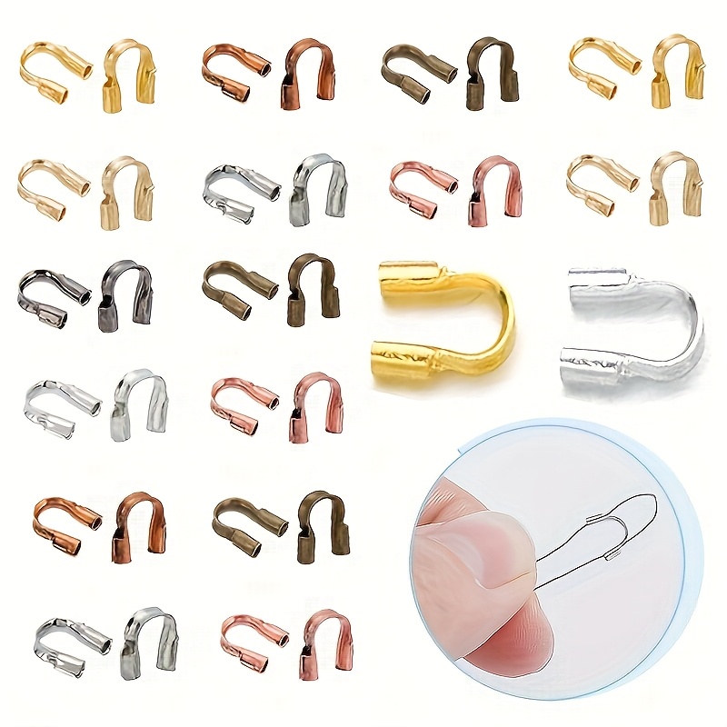 Jewelry Making Loops - 100-300 個 3X4mm ワイヤープロテクター ワイヤーガード ガーディアンプロテクター