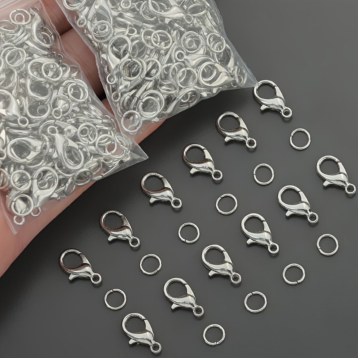 1/2/300 個ロブスタークラスプオープンジャンプリングコ - Jewelry Making Loops のレビューと価格