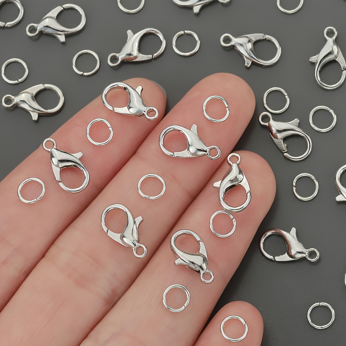 1/2/300 個ロブスタークラスプオープンジャンプリングコ - Jewelry Making Loops のレビューと価格