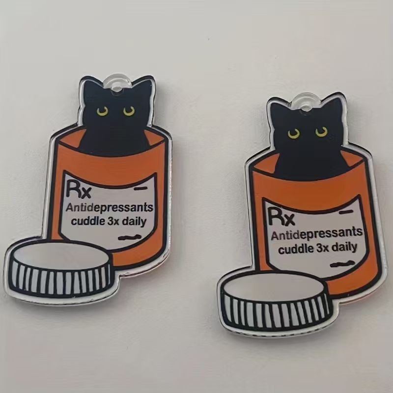 10個のアクリル製薬用猫ペンダント、DIYジュエリー作り用イ - Jewelry Making Earrings のレビューと価格
