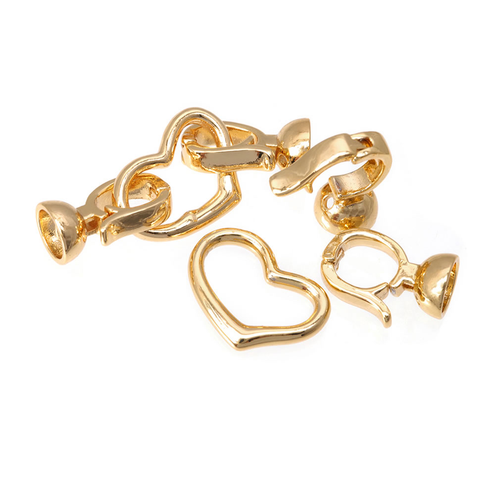 18Kゴールドカラーの無限大シンボルとリボン結びのハート型接 - Jewelry Making Knots For Clasps のレビューと価格