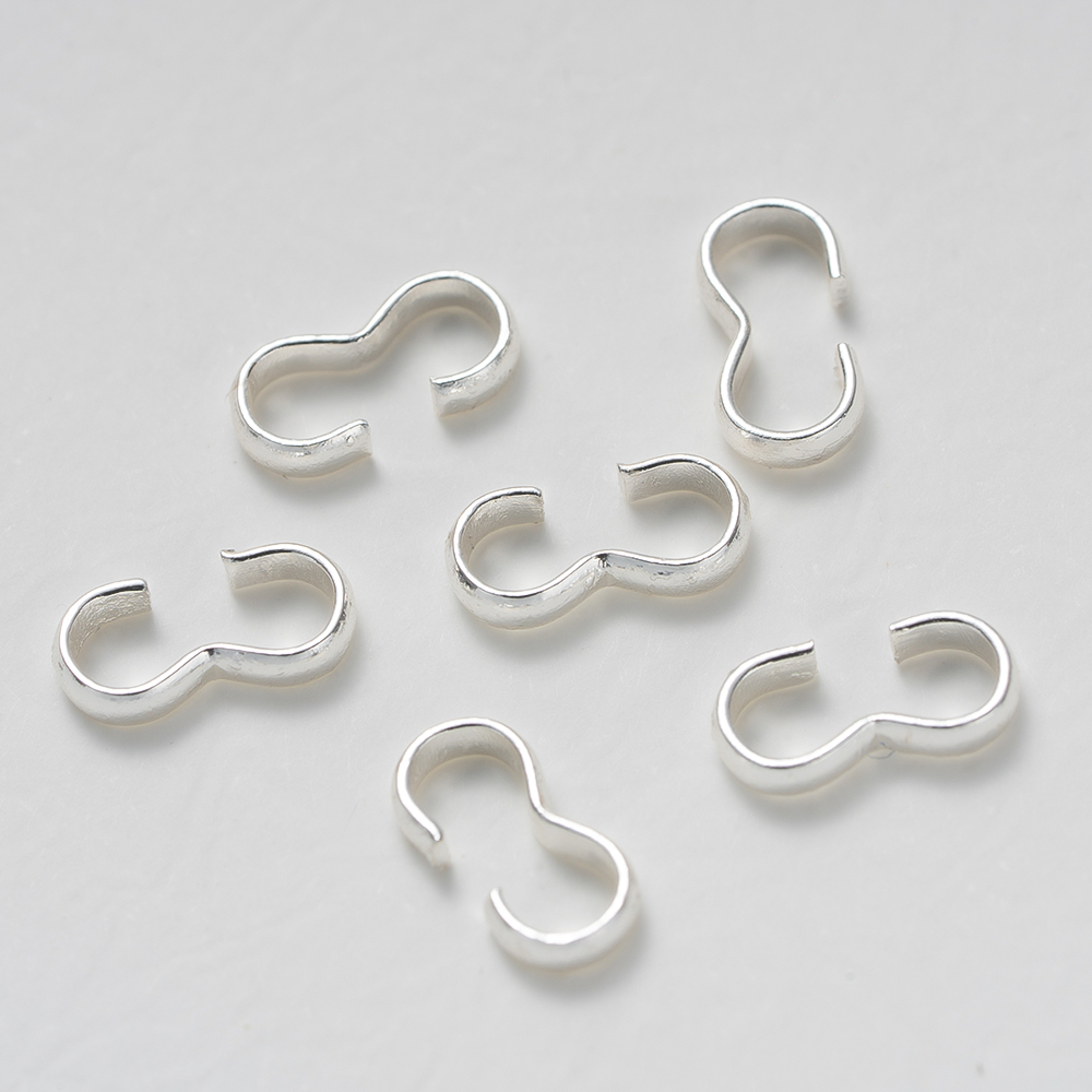 50個 18K銅メッキ真鍮製 本物の金色の厚い銀色のオープン - Jewelry Making Knots For Clasps のレビューと価格