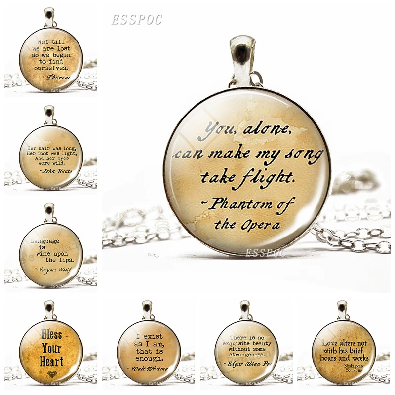 あなた、一人で、私の歌を飛ばすことができます文学引用ネックレ - Jewelry Making Quotes のレビューと価格