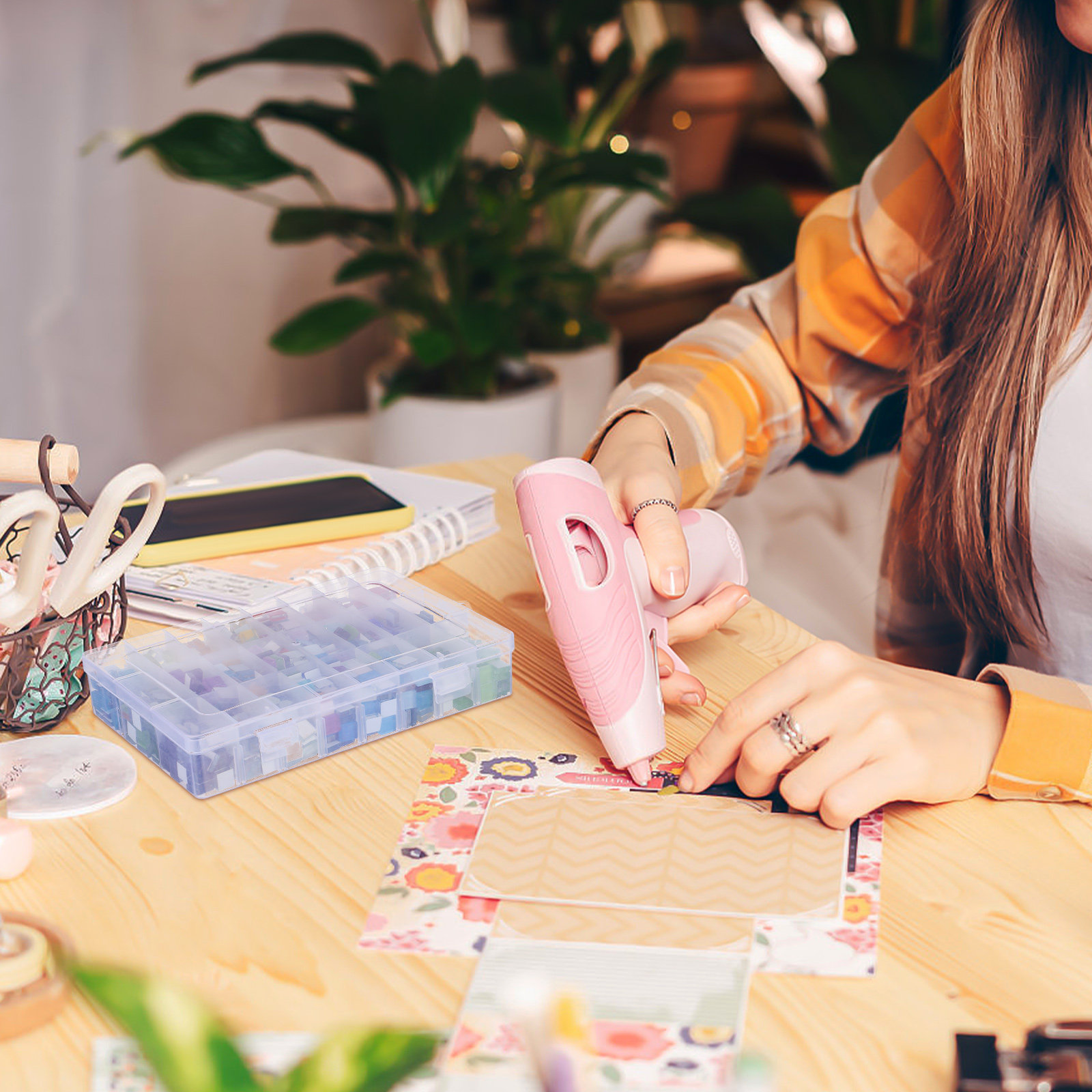 2個入り プラスチック製グリッドオーガナイザー収納容器 仕切 - Jewelry Making Organizer のレビューと価格