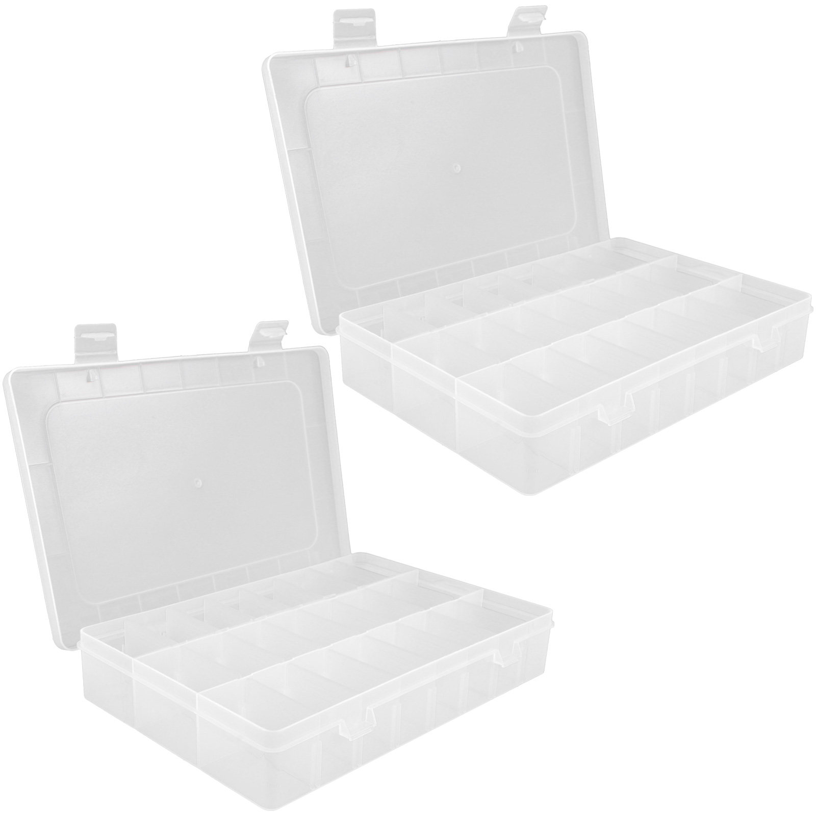 2個入り プラスチック製グリッドオーガナイザー収納容器 仕切 - Jewelry Making Organizer のレビューと価格