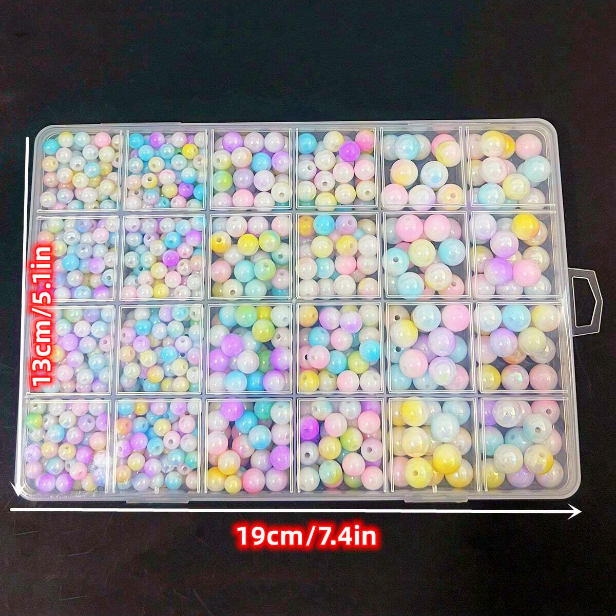 800個/24グリッドセットボックス 6mm/8mm/10m - Jewelry Making For Birthday Party のレビューと価格