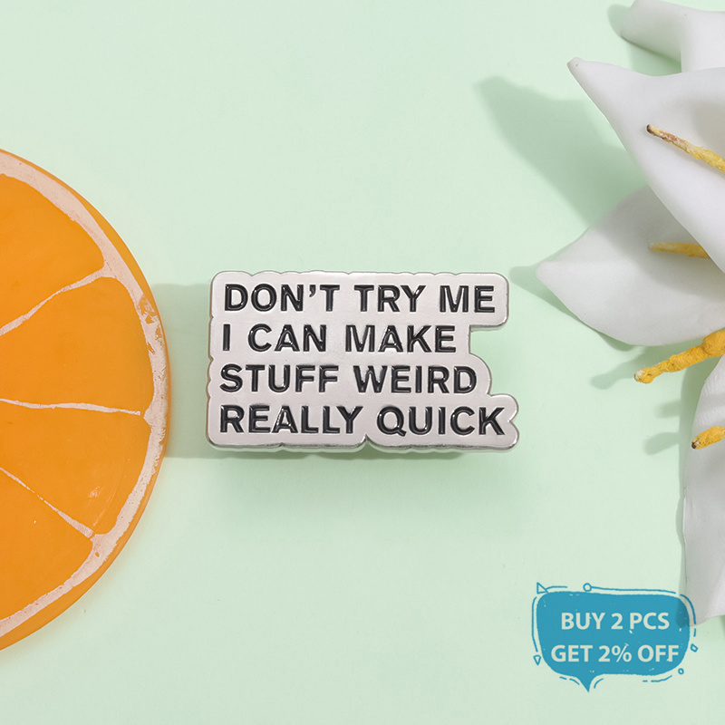 Iは、奇妙なクイックエナメルピン、クリエイティブな引用ブロー - Jewelry Making Quotes のレビューと価格
