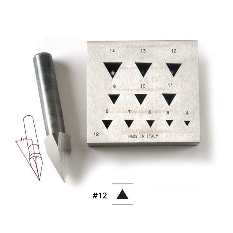 OMOトライアングルベゼルブロック（パンチ付き）イタリア製4 - Xtool Jewelry Making のレビューと価格