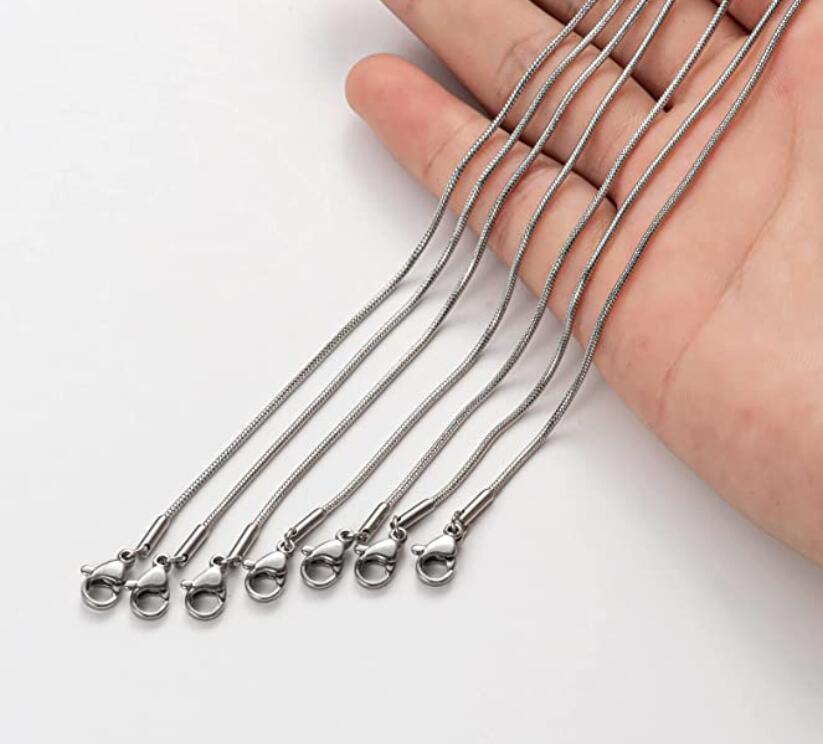 10 個ロットバルクステンレス鋼ラウンドスネークチェーンネッ - Jewelry Making Singapore のレビューと価格