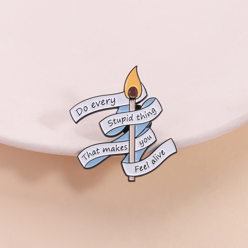 燃えるようなマッチのインスピレーションを与える引用句エナメル - Jewelry Making Quotes のレビューと価格