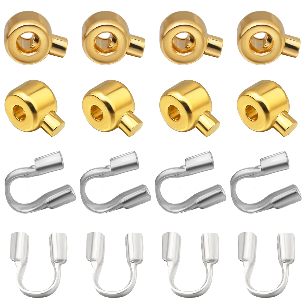 20 個の位置決めビーズ銅鋼ゴールドカラーワイヤープロテクタ - Jewelry Making Loops のレビューと価格