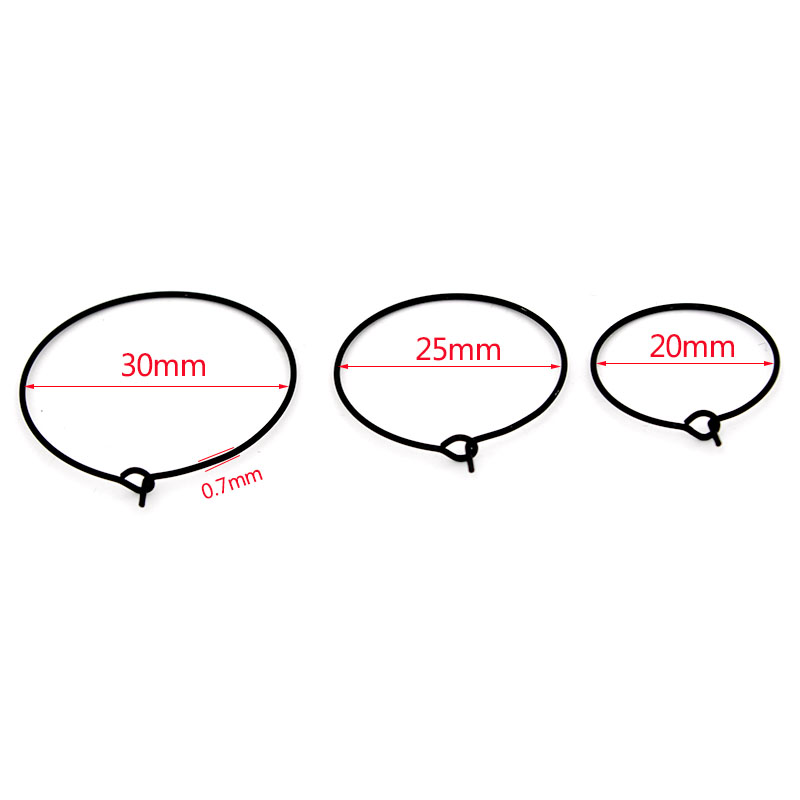 20個入り 20mm 25mm 30mm ステンレス製 ブラ - Jewelry Making Loops のレビューと価格