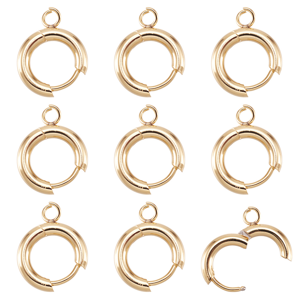 10個入り 201ステンレス鋼製ハギーイヤリングフック ラウ - Jewelry Making Loops のレビューと価格