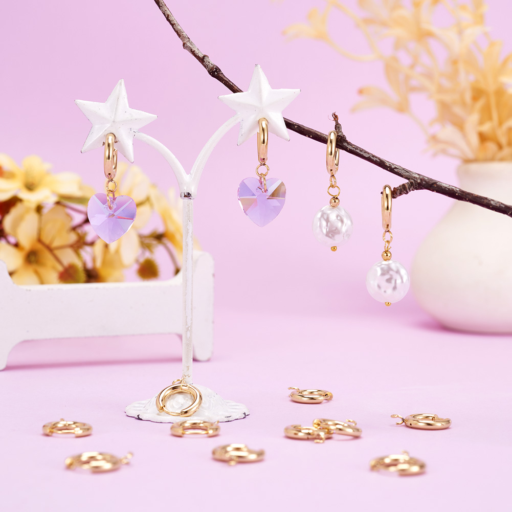 10個入り 201ステンレス鋼製ハギーイヤリングフック ラウ - Jewelry Making Loops のレビューと価格