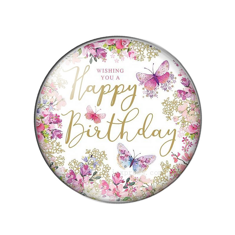 丸い写真ガラスカボション,漫画アート,お誕生日おめでとう,引 - Jewelry Making Quotes のレビューと価格
