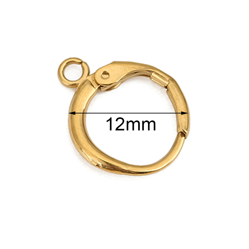 10 個 PVD ​​色褪せないステンレス鋼のイヤリングフッ - Jewelry Making Earrings のレビューと価格