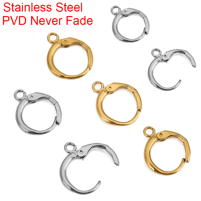 10 個 PVD ​​色褪せないステンレス鋼のイヤリングフッ - Jewelry Making Earrings のレビューと価格