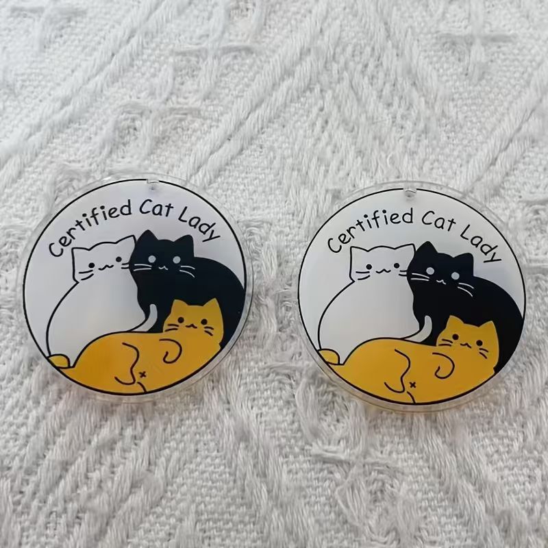 10個のアクリル製のかわいい猫ペンダント、DIYジュエリー作 - Jewelry Making Earrings のレビューと価格