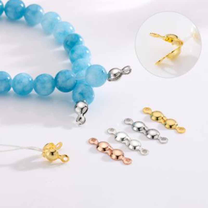 4個入り 本物の純銀925製 クロージャーエンドビーズ クラ - Jewelry Making Beads のレビューと価格