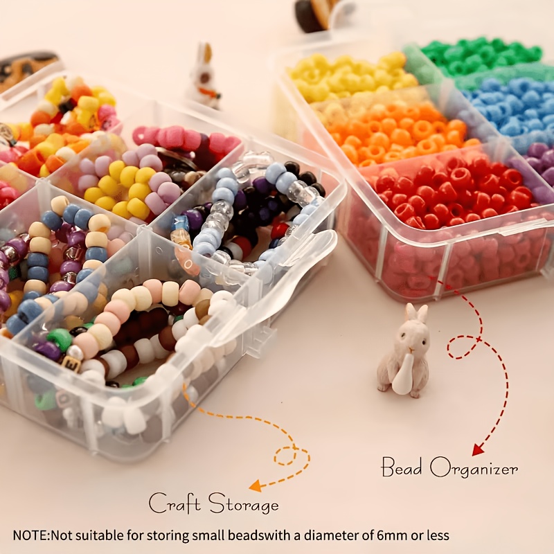 蓋とハンドル付きの5層透明収納ボックス、スナップ留めデザイン - Jewelry Making Organizer のレビューと価格