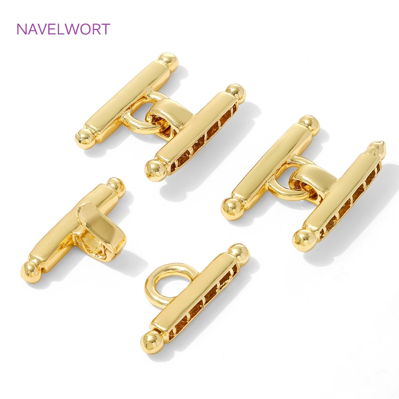 マルチストランドネックレスクラスプ 18K ゴールドメッキパ - Jewelry Making Beads のレビューと価格