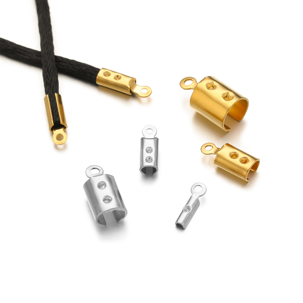 50 個のステンレス鋼高品質圧着エンドビーズキャップレザーコ - Jewelry Making Beads のレビューと価格
