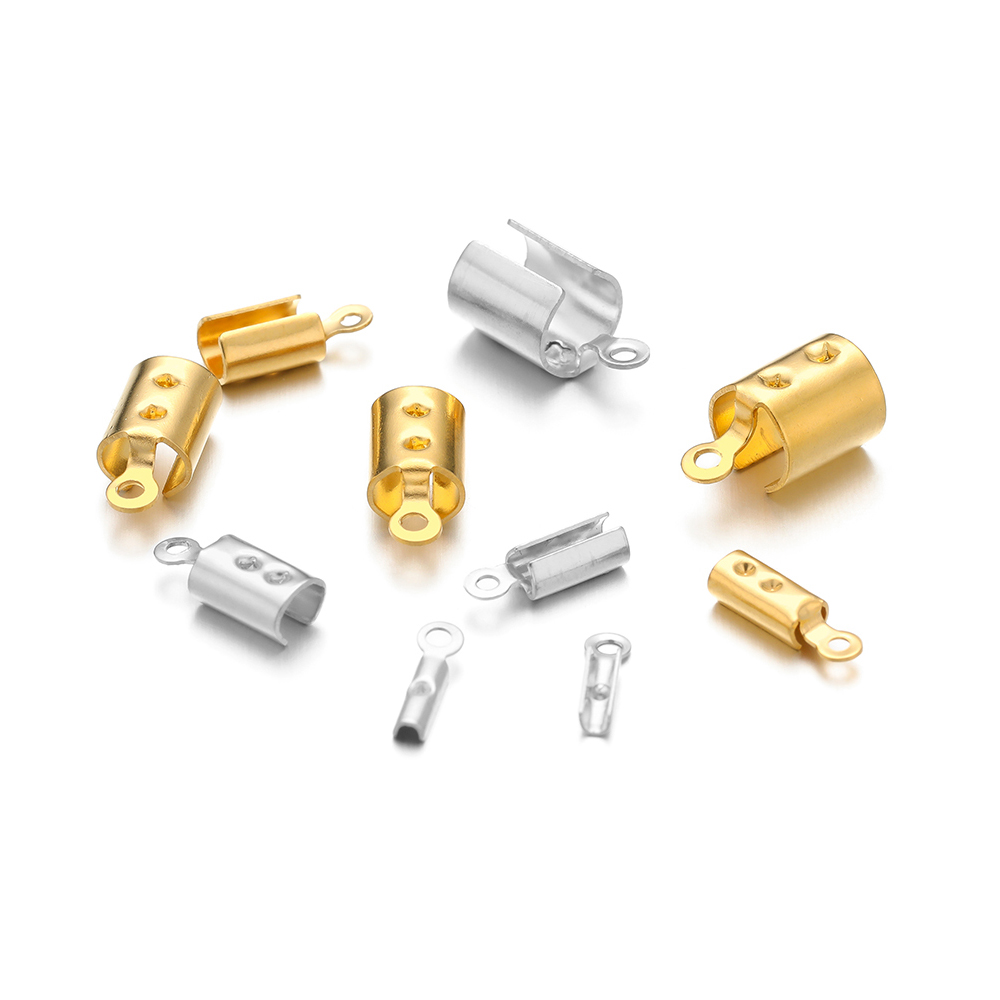 50 個のステンレス鋼高品質圧着エンドビーズキャップレザーコ - Jewelry Making Beads のレビューと価格