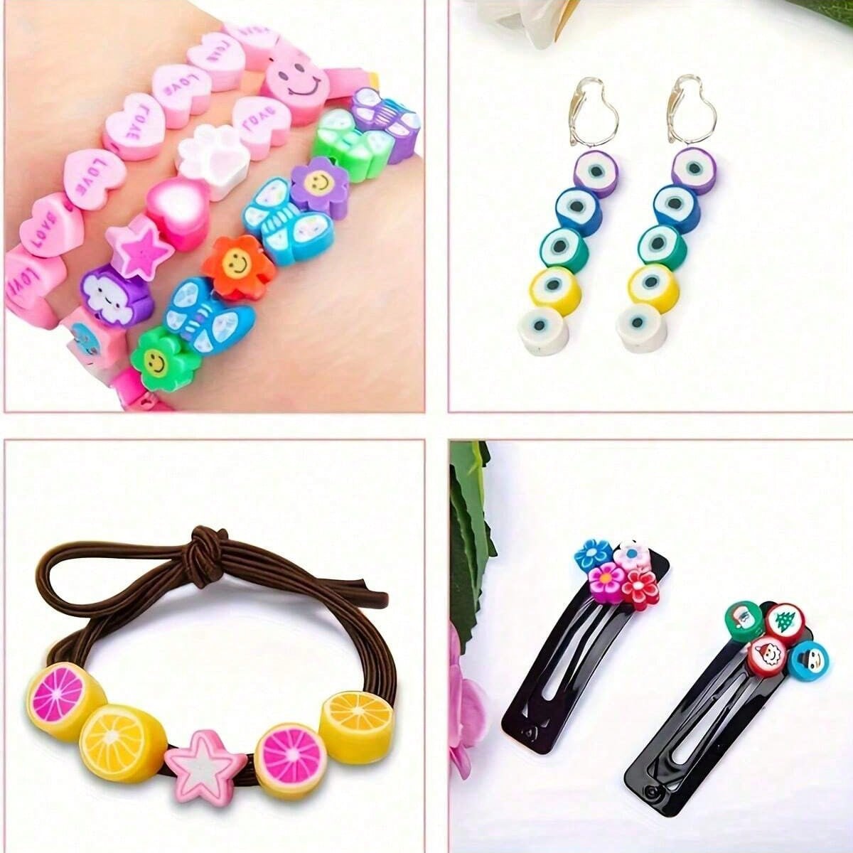 1450/1200/250個入りポリマークレイビーズセット、 - Jewelry Making Organizer のレビューと価格