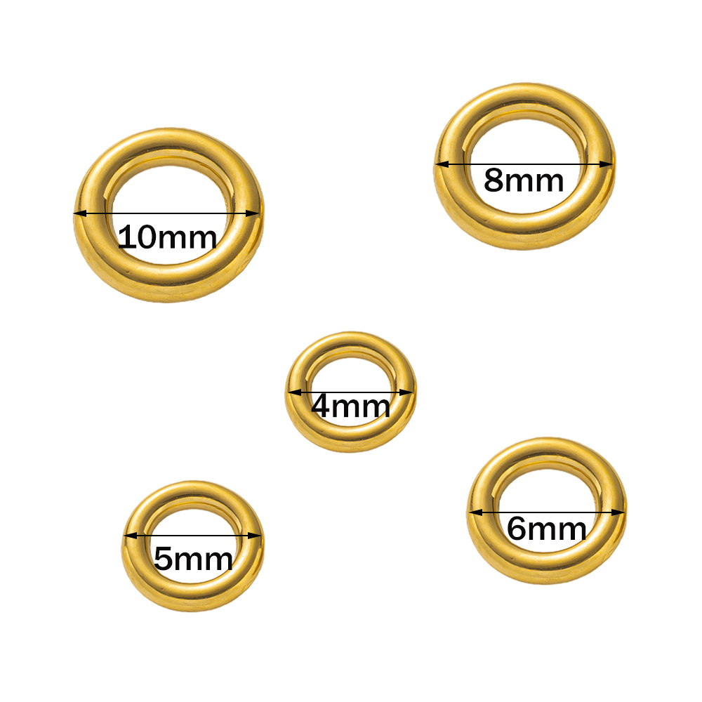 10 個ステンレス鋼ゴールド O リングシームレスリングバッ - Jewelry Making Loops のレビューと価格