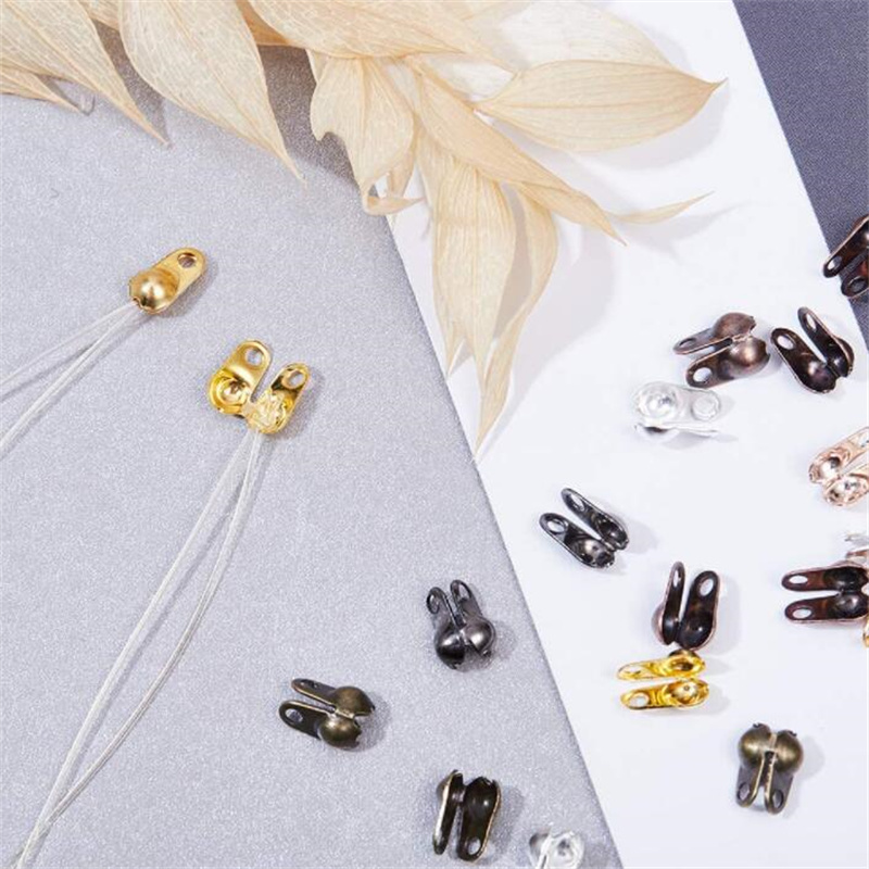 クラムシェル折りたたみ式メタルクリンプエンドチップ、ノットカ - Jewelry Making Knots For Clasps のレビューと価格