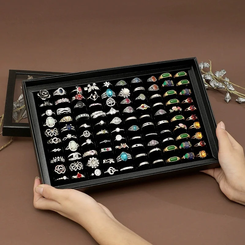1 セットリングホルダーディスプレイトレイジュエリーオーガナ - Jewelry Making Organizer のレビューと価格