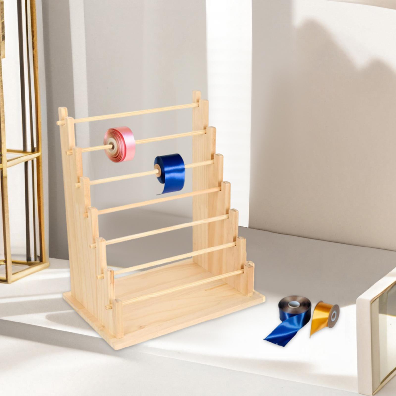 木製リボンオーガナイザーラック収納ホルダージュエリーディスプ - Jewelry Making Organizer のレビューと価格