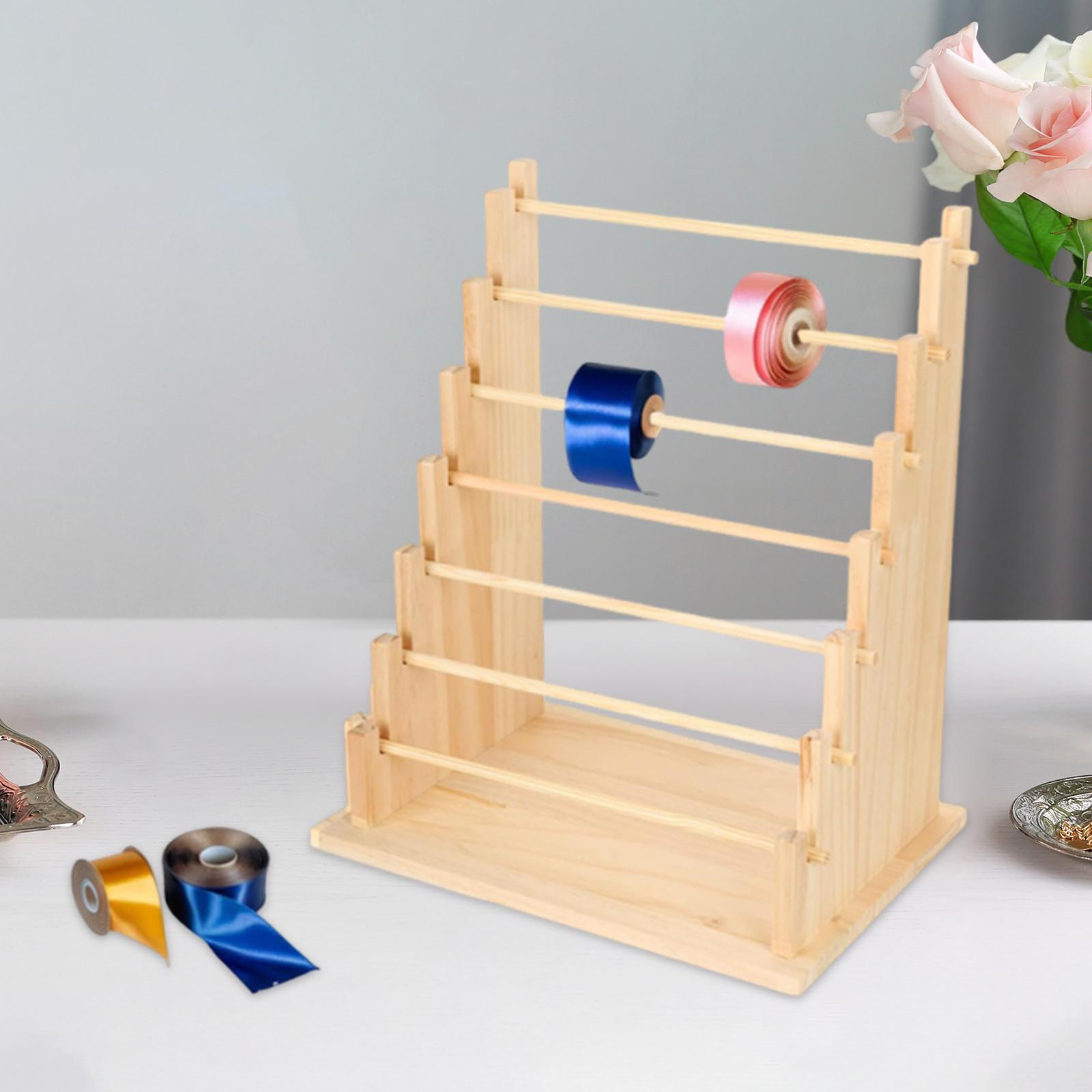 木製リボンオーガナイザーラック収納ホルダージュエリーディスプ - Jewelry Making Organizer のレビューと価格