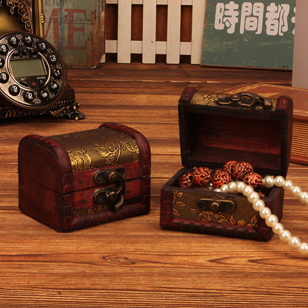 中国風のヴィンテージ木製ジュエリーボックスロック付き小物入れ - Jewelry Making Box のレビューと価格