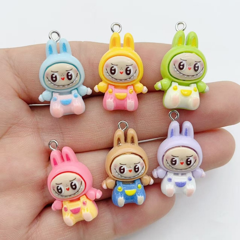 10 個かわいいウサギイチゴハウス樹脂チャーム素敵な漫画の動 - Jewelry Making Earrings のレビューと価格