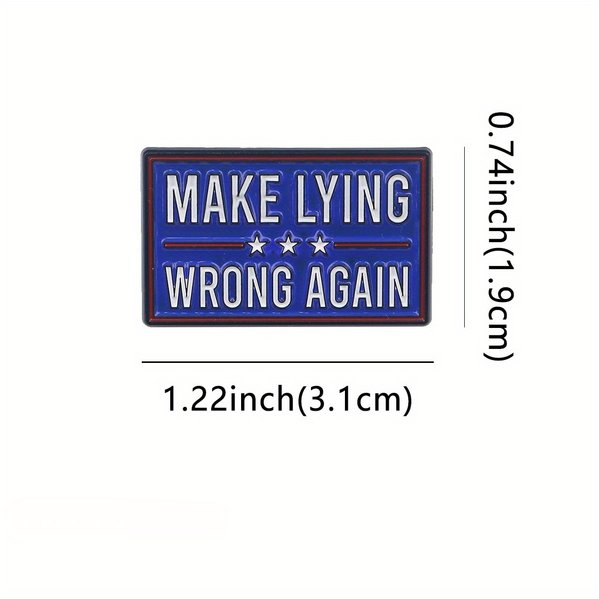 「Make Lying Wrong Again」エナメルピン - Jewelry Making Quotes のレビューと価格