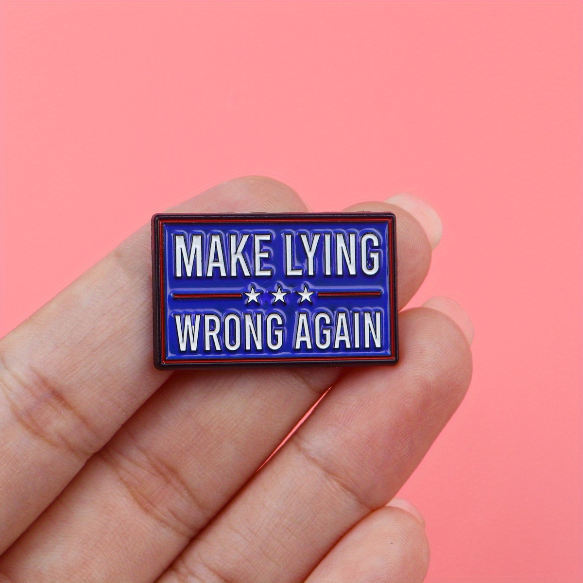 「Make Lying Wrong Again」エナメルピン - Jewelry Making Quotes のレビューと価格