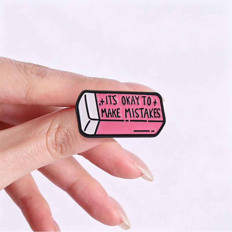 間違いを犯しても大丈夫です」の言葉が入ったピンクの消しゴムデ - Jewelry Making Quotes のレビューと価格