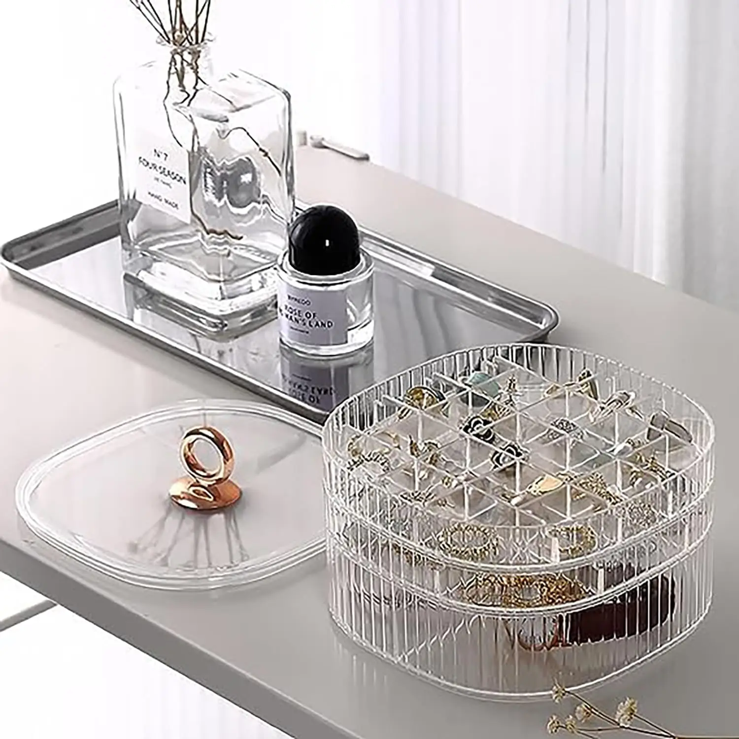 ジュエリーボックス、ハンドル付きジュエリーオーガナイザー、女 - Jewelry Making Organizer のレビューと価格