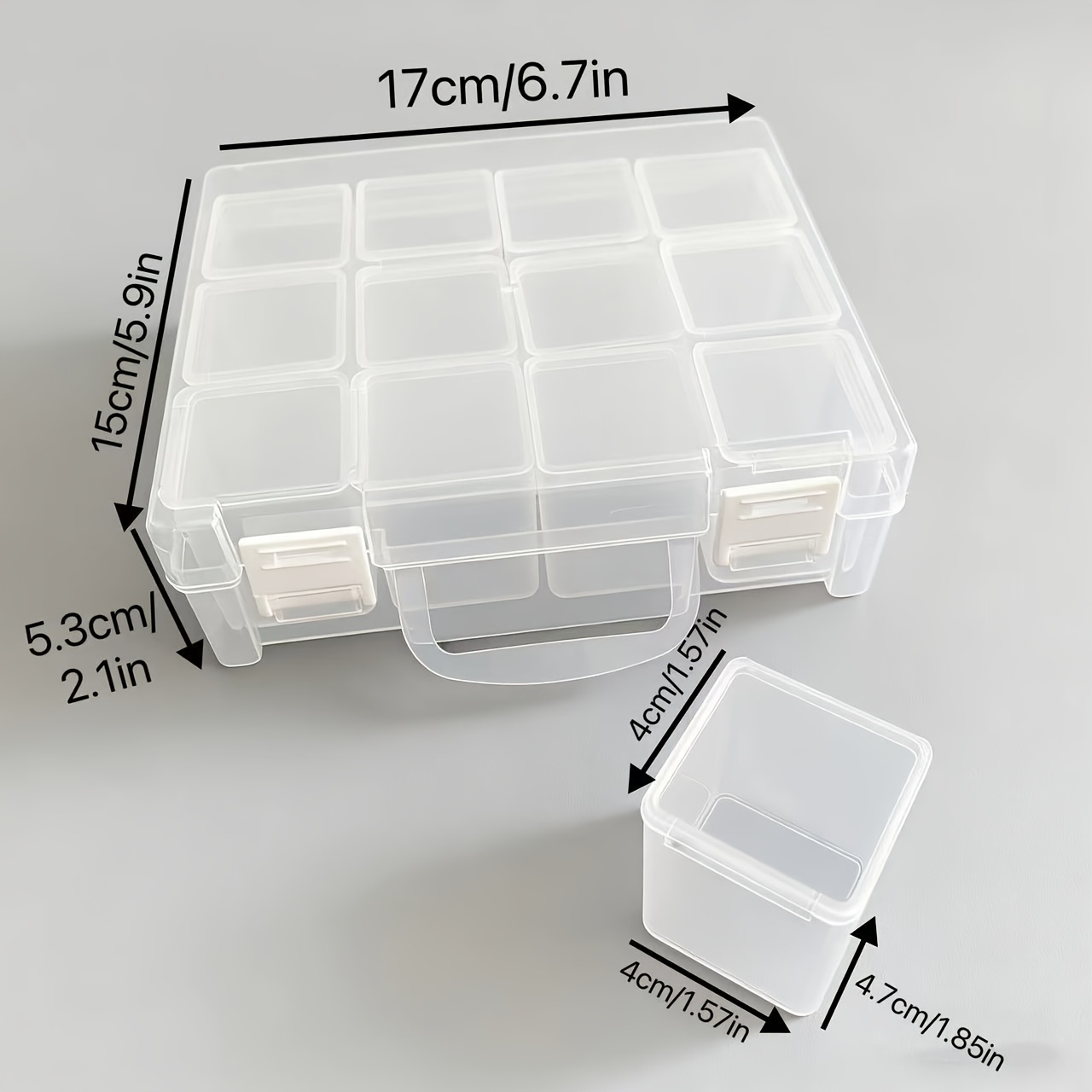 12グリッド大容量プラスチック収納ボックスセット（蓋付き）頑 - Jewelry Making Organizer のレビューと価格