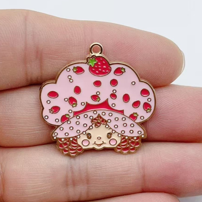 10 個かわいい女の子エナメルメタルジュエリーイチゴレインボ - Jewelry Making Earrings のレビューと価格