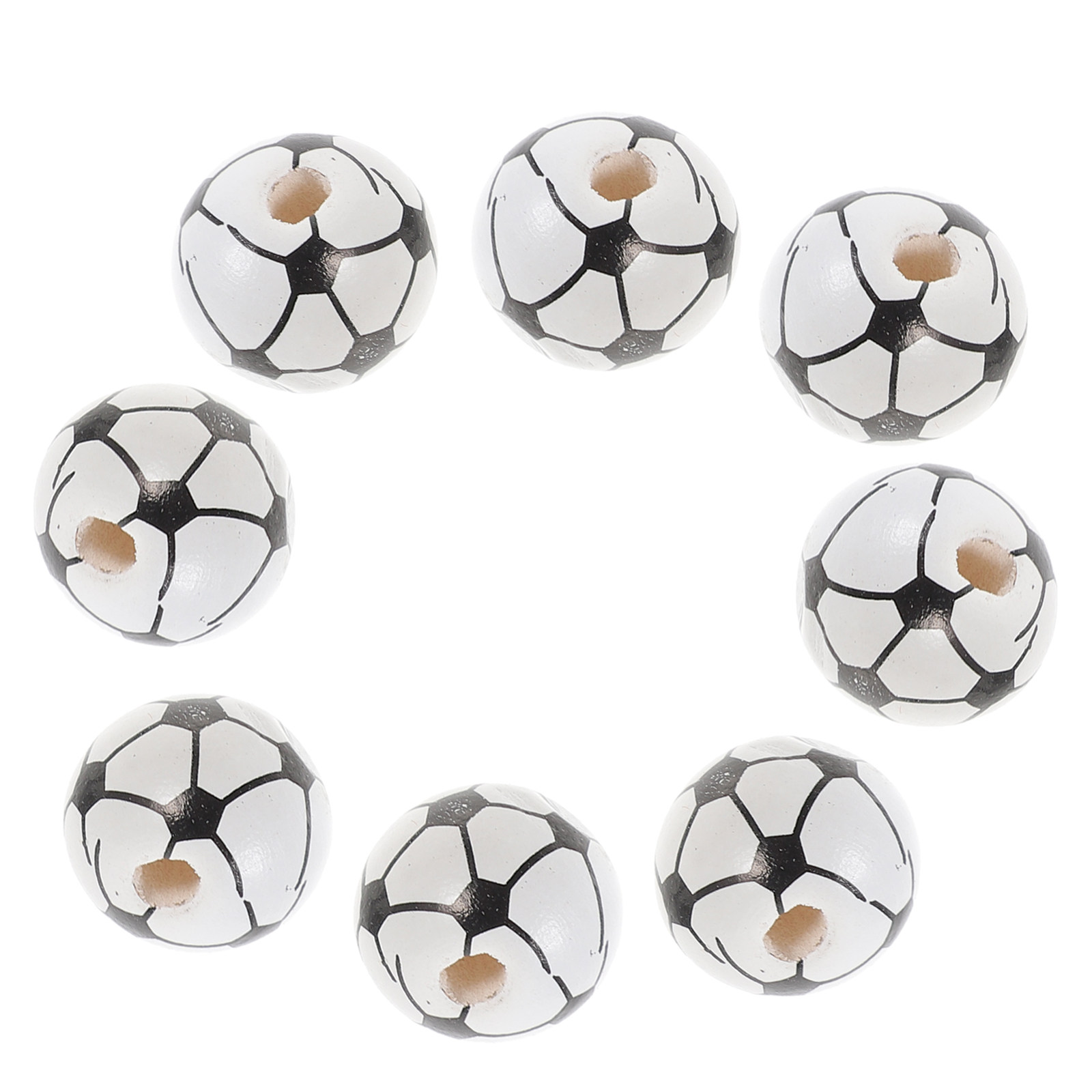 50個入り装飾用木製ビーズ スポーツ型 小さなスペーサービー - Jewelry Making Ideas With Beads のレビューと価格